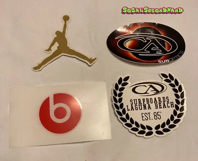 Jordan gold sticker decal , Beats By Dre sticker & 2 CA Laguna stickers lot