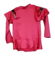 ASOS NWT Women's Shirt Size 0 Pink Cold Shoulder Long Sleeve NEW t71