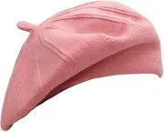French Beret Hat,Reversible Solid Color Cashmere Beret Cap for Womens Girls Lady Adults by Wheebo