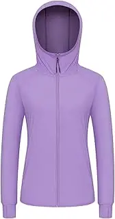 [CHINYOUKA] Womens UV Protection Jacket, Long Sleeve Workout Tops, UPF 50+ Hiking Sun Shirt, Quick Dry Running Hoodie