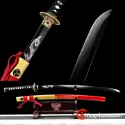 Functional Dragon Japanese Samurai Katana Sword Full Tang 1095 Stee Black Blade