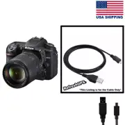 Nikon D7500 DX-Format DSLR Camera USB Cable Transfer Cord Replacement