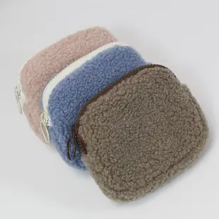 日本進口仿羊毛絨絨布零錢包 純手工製品 原價$890