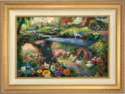 Thomas Kinkade Studios Disney Alice in Wonderland 18 x 27 LE Canvas G/P Framed