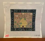 HP NEEDLEPOINT CANVAS - NO BEES NO HONEY - BIRDS OF A FEATHER - 13 MESH
