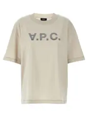 [A.P.C.] A. P.C.-Oversize Grand Vpc T Shirt Beige-Donna M Beige