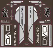 MTB Adhesives Fork Dvo Diamond Boost 16 Scratchproof Stickers Fork 27.5 "