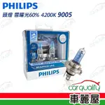 【PHILIPS 飛利浦】頭燈 雪曜光60% 4200K 9005(車麗屋)