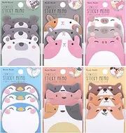 JIANTA Cute Animal Sticky Notes for Party Bags, 270 Sheets Cartoon Notes Animals Shape Markers Flags Self-Stick Memo Pads Party Bag Fillers for Kids