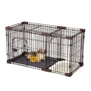 Dog Cage Cat Crate Doggy Kennel Puppy Playpen Enclosure Pet House Home Toilet Tray Wired L