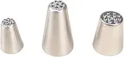 Grass Icing Piping Tips - Decorating Tip 233 234 29 for Cake Cupcake Cookies Desert - Stainless Steel Multi-Opening 3 Frosting Tips
