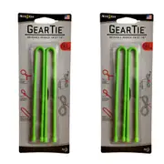 4pc Nite Ize 12In Gear Tie Rubber Twist Reusable Cable Wire Cord Organiser Lime