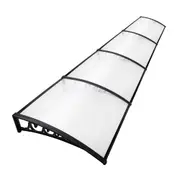 Patio DIY Window Door Awning Canopy UV Shield Transparent - 1x4m