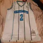 Large Larry Johnson White Charlotte Hornets NBA Basketball Jersey New