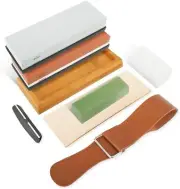 Stone Sharpening Knife Set Whetstone Kit Sharpener Grit Professional 400/1000
