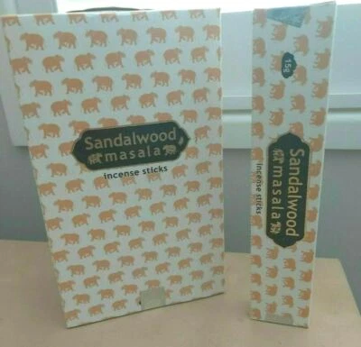 Sandalwood Masala Incense Sticks 12 x 15g sticks KAMINI PREMIUM HAND ROLLED