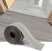Floor Transition Strip, 3.3 Ft Self Adhesive Vinyl Flooring Transition Strips Wood to Tile Floor Divider Strip for Joining Floor Gaps Tiles Carpet Threshold Transition (1.97in W, Gray)