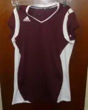 Adidas Climalite Quick Set Women's Volleyball Jersey - Maroon/White, SM, NWT