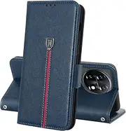 [MAMA MOUTH] OnePlus 11 5G Case, Magnetic Leather Wallet Card Slots OnePlus 11 Phone Case, Flip Silicone TPU Bumper Protective Cover with Kickstand, Shockproof Book Case for OnePlus 11 Blue