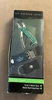 SHARPER IMAGE Gadget Gear 13 IN 1 Keychain Knife Saw Opener & LED Flashlight VTG
