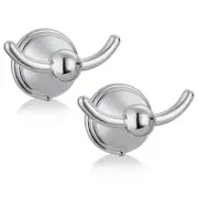 Bathroom Towel Hooks, Polished Chrome Robe & Towel Hooks for Bathroom Wall Mo...
