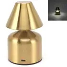 Cordless 3W Gold Lamp: 1800mAh Stepless Dimming & 3 Color Modes