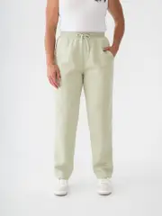 Womens Sherpa Fleece Trackpant Green Sage