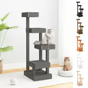 Cat Tree Wooden Large Cat Tower Cat Activity Center Solid Wood Pine vidaXL