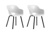 Keter Noa Dining Chair - White- 2 Pack