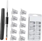 AUTSUPPL Extended Armor Set Nail Glue Tips Kit Manicure Extension Stencils Nail Art Stencils Professional Manicure Kit