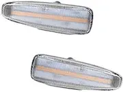 Pizgear Side Mirror Indicator 2pcs, for Mitsubishi, Lancer EVO X, for Outlander, for Sport, for Mirage 2014+ Amber Dynamic LED Fender Side Marker Turn Signal Light Marker Lamp Turn Signal Light(BLACK