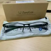 ZanyLen Blue Light Glasses for Men Semi Rimless Rectangular Computer Glasses ...