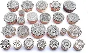 Royal Kraft Assorted Wooden Block Printing Stamps (Set of 25) Bulk01_25G