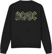 [AC/DC] Unisex Adult Checkerboard Gradient Logo Sweatshirt