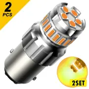 2set AUXITO 1157 BAY15D Tail Parking Turn Signal LED Car Light Bulb Lamp Amber Y (for: Porsche)
