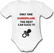 [Psychobaby] ONLY ONE SUNDERLAND PERSONALISED Unique Baby Vest Baby Grow Babygrow Boys Girls UNISEX FOOTBALL