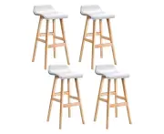 Artiss 4x Bar Stools Wooden Stool White