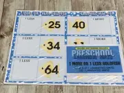1 More Or 1 Less Goldfish -Set of 6 Learning Mats & Cards - Laminated Activity