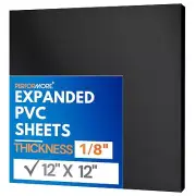 - Expanded PVC Sheet - Lightweight Rigid Foam - 3mm 1/8 inch - 12 x 12 inches...