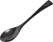 FUNNETOYU Stainless Steel Black Titanium Plated Teaspoon Mirror Surface Tableware for Home Hotel Store Elegant Design for Dining Experience