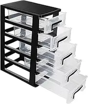 DECHOUS Elegant Drawer Type Storage Cabinet Plastic .4cm Tall Desktop Sorting Organizing