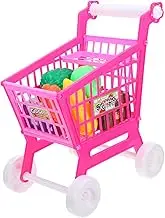 HEALSOPTHY 1Pc Simulation Shopping Cart Mini Supermarket Cart for Enhances Storage Skills Role Play for Decoration Random Vegetable Style