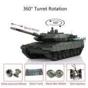 2.4G Henglong Leopard2A6 RTR RC Tank BB 7.0 1/16 3889 360°Green Barrel Recoil