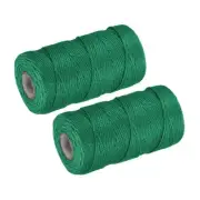 2pcs 328 Feet Garden Twine, 2mm Craft Jute String for DIY Projects, Dark Green