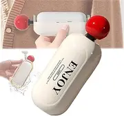 1pcs Enjoy Lint Roller, Enjoy Sticky Lint Roller, 2 In1 Washable Lint Remover，Reusable Portable Mini Travel Sticky Roller，Furniture,Clothes,Hair Removers for Dog and Cat (White)