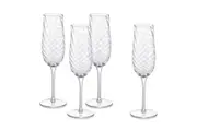 Cascade Champagne Glasses, Set of 4