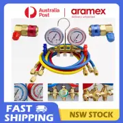 3 - Color Hose AC Refrigeration Kit Manifold Gauge Set R22 R134A Air Conditioner