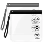 10pcs Frosted Zipper Pouch Document Mask Storage Bag Underwear Towel Organizer