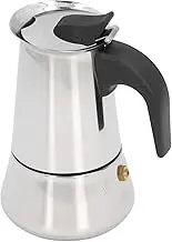 Stovetop Coffee Maker, Classic Italian Style Stainless Steel Percolator Coffee Maker Moka Pot Dishwasher Washable, Cafe Maker for Induction Cookers Electric Stove Easy to Make and Clean(100ml)