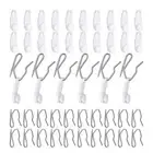 Curtain Hook Set 80 Traverses Rod Slides Gliders and 80 Metal Drapery Hooks Pin